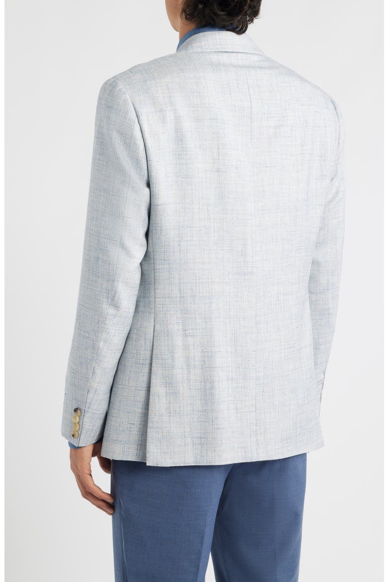 Kei Trim Fit Light Blue Mélange Wool & Silk Blend Sport Coat, Alternate, color, LIGHT BLUE