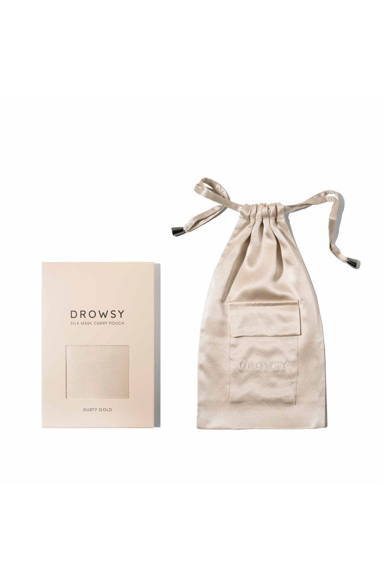 Drowsy Sleep Co. Silk Carry Pouch, Main, color, Dusty Gold