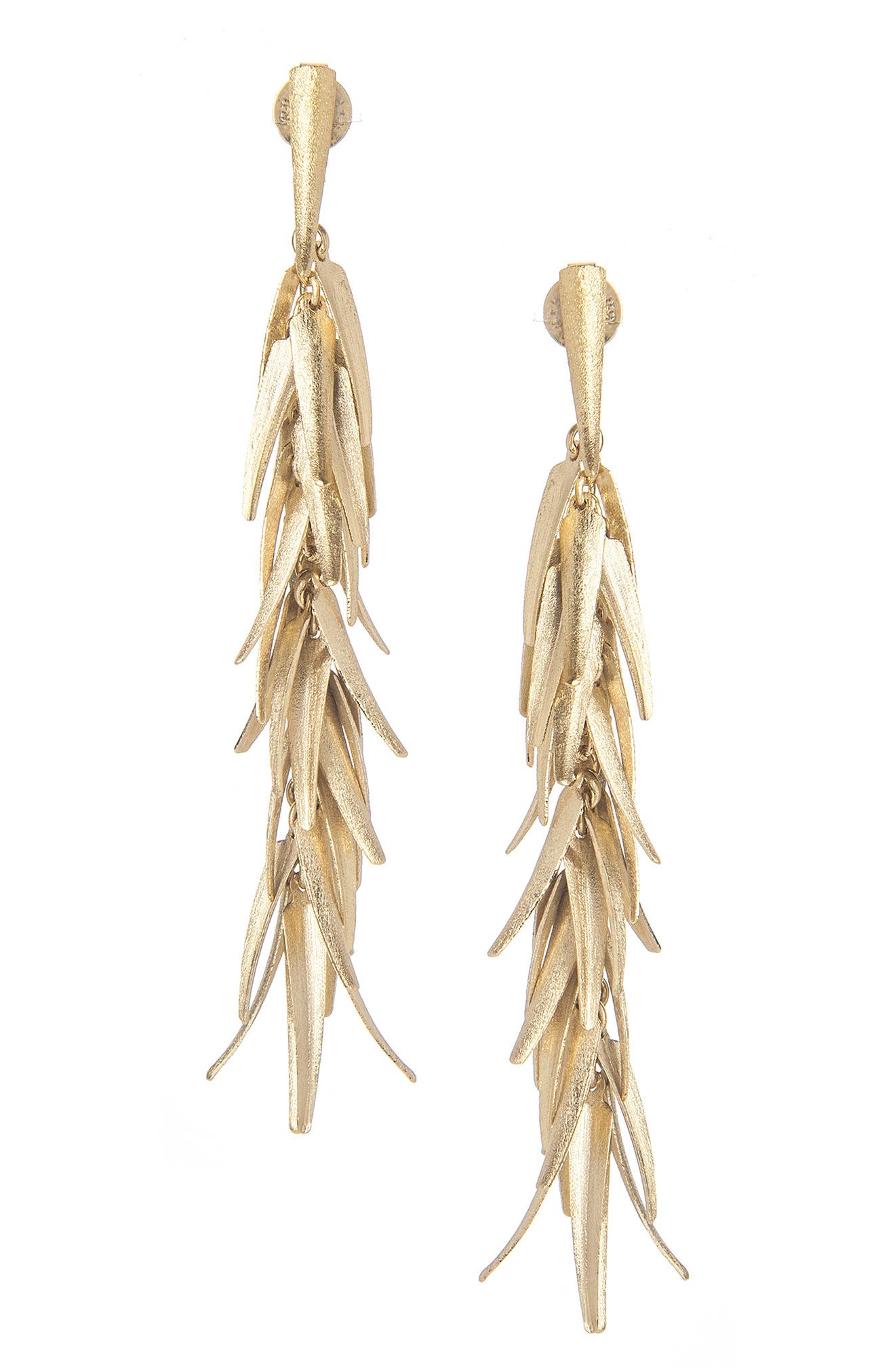 RIVKA FRIEDMAN 18K Gold Plated Textured Drop Earrings