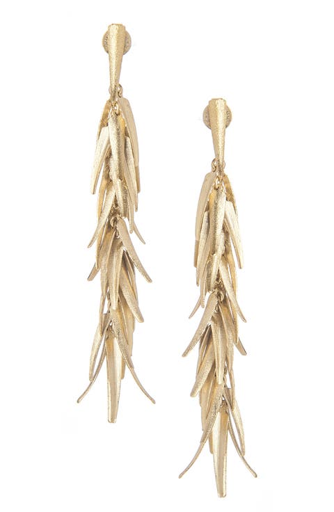 18K Gold Plated Textured Drop Earrings
