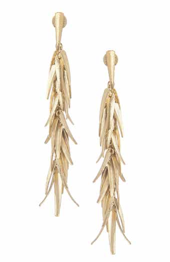 RIVKA FRIEDMAN 18K Gold Plated Textured Drop Earrings