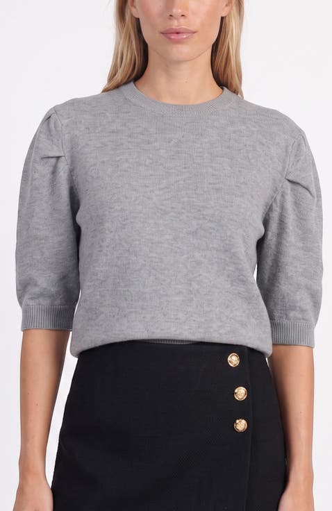 Stella Ruched Sleeve Sweater