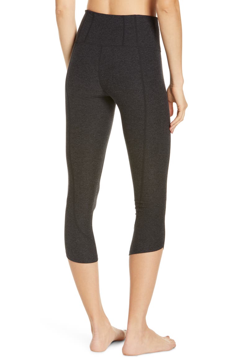 Restore Soft High Waist Tulip Crop Leggings, Alternate, color, BLACK