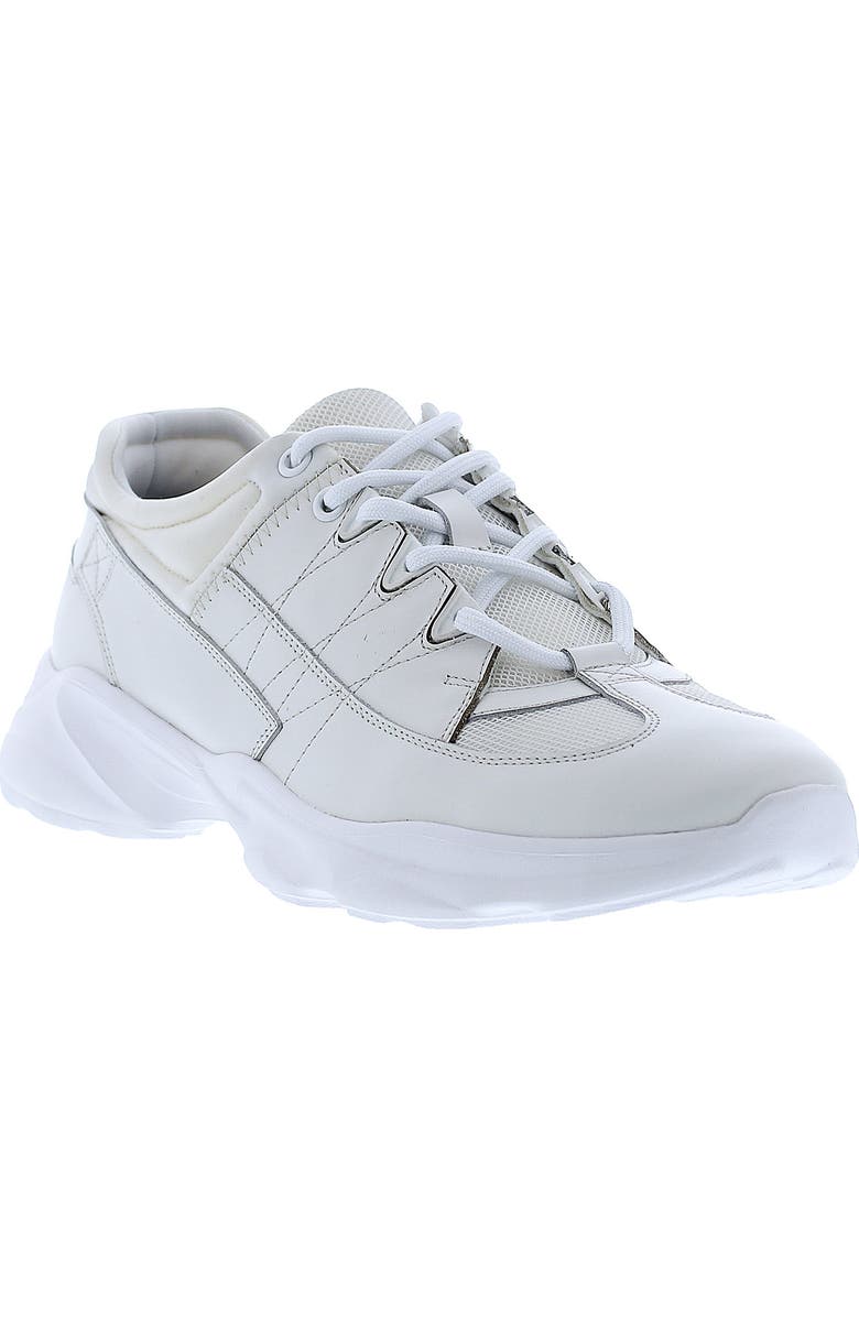 Zanzara Charles Leather Sneaker, Main, color, White