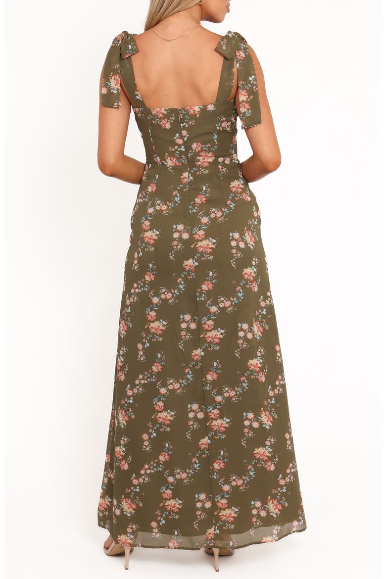 Renita Floral Maxi Dress, Alternate, color, OLIVE FLORAL