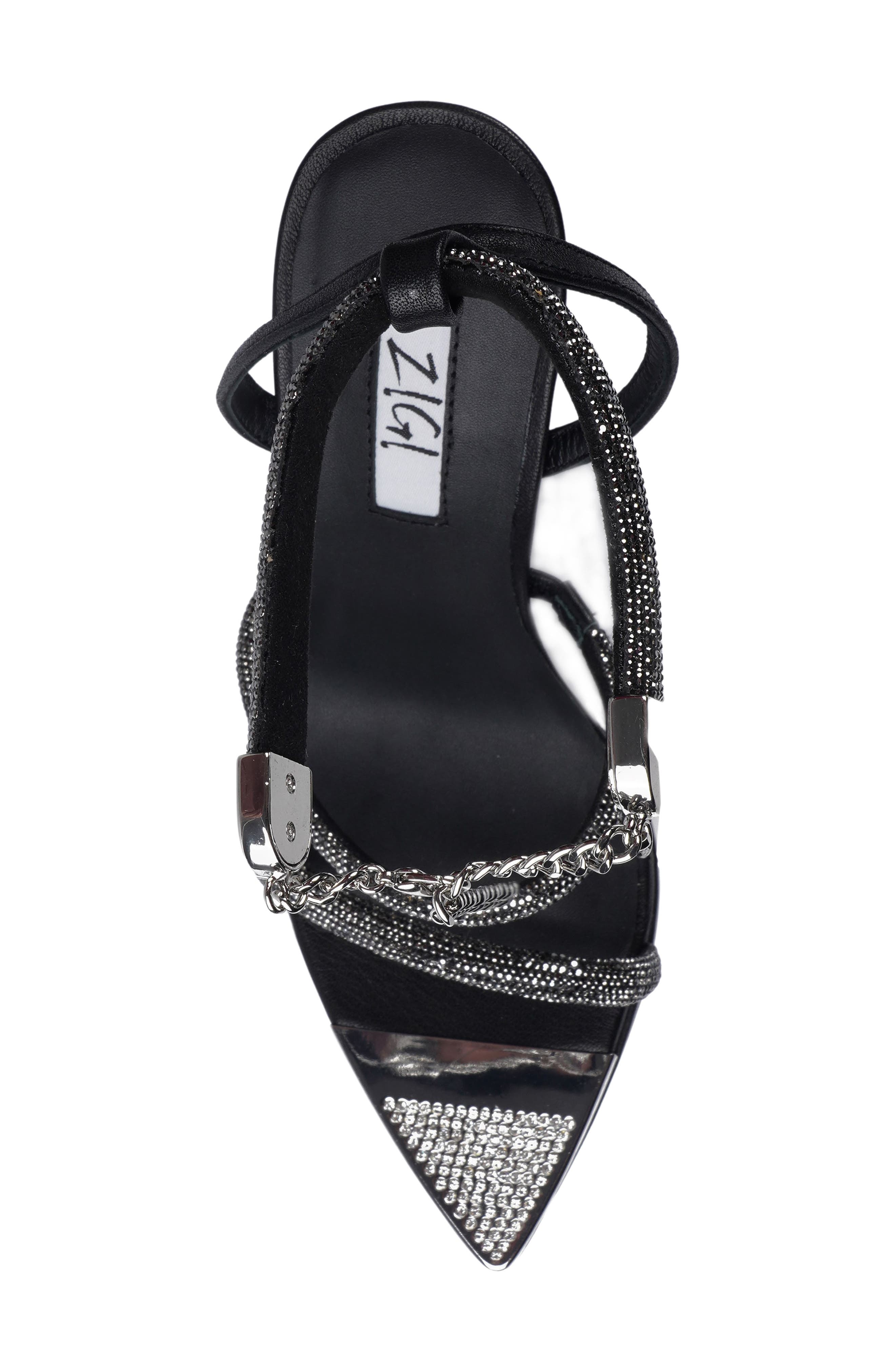 ZIGI Blanche Crystal Embellished Platform Sandal, Alternate, color, Black