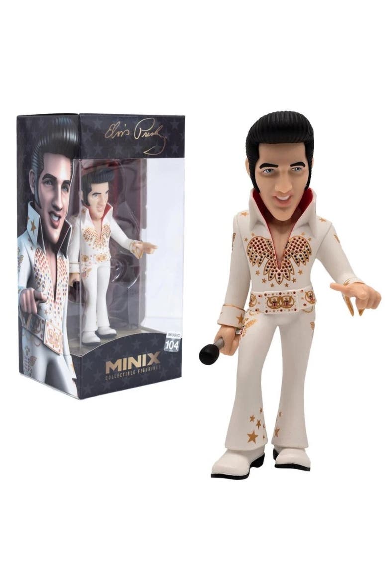 Elvis Presley (White) Minix 4.5-Inch Vinyl Music Figure, Main, color, White