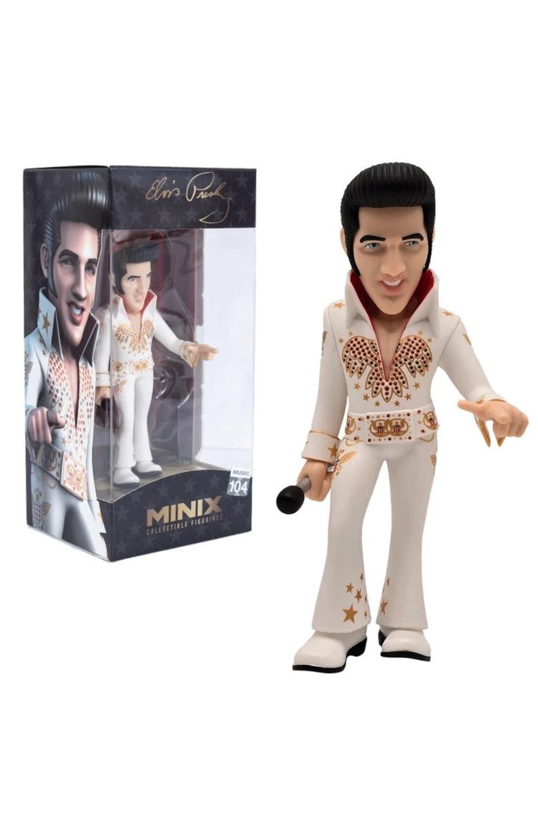 Minix Elvis Presley (White) Minix 4.5-Inch Vinyl Music Figure, Main, color, White