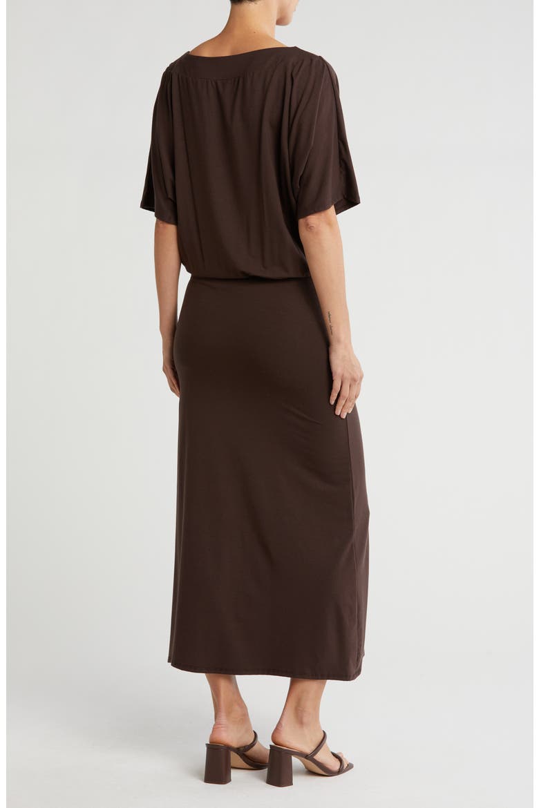 Dolman Sleeve Maxi Dress, Alternate, color, MOLE BROWN