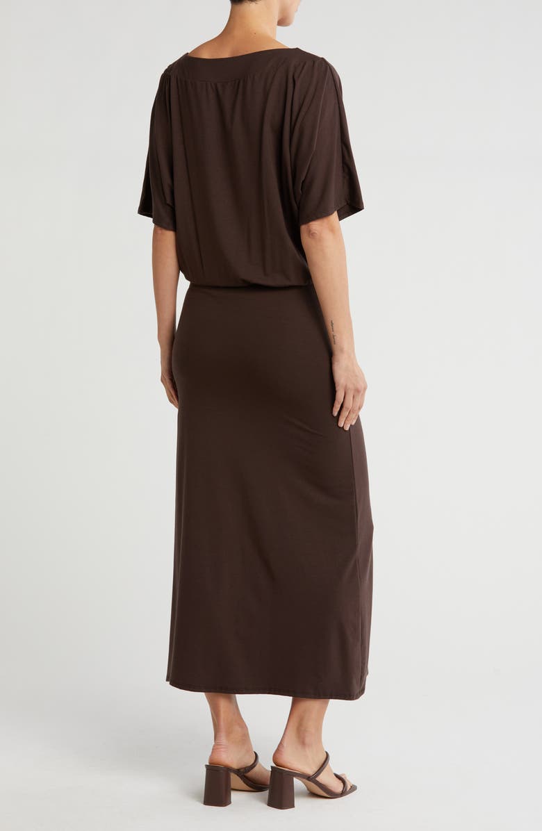 GO COUTURE Dolman Sleeve Maxi Dress, Alternate, color, Mole Brown