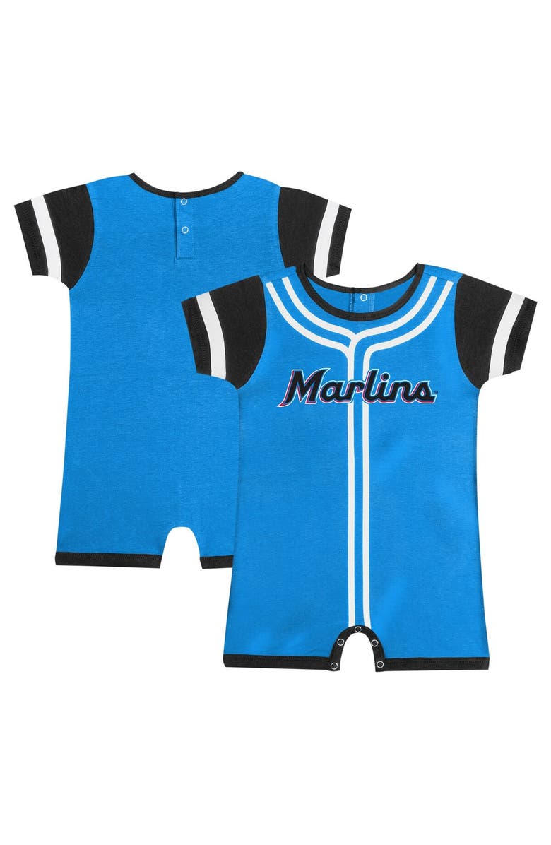 Outerstuff Newborn & Infant Fanatics Branded Blue Miami Marlins Fast Pitch Romper, Main, color, Blue