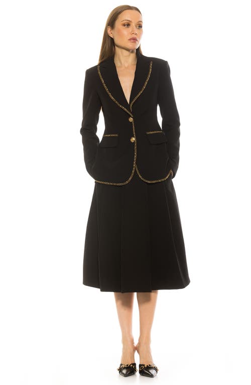 Alexia Admor Illia Pleated Midi Skirt In Black