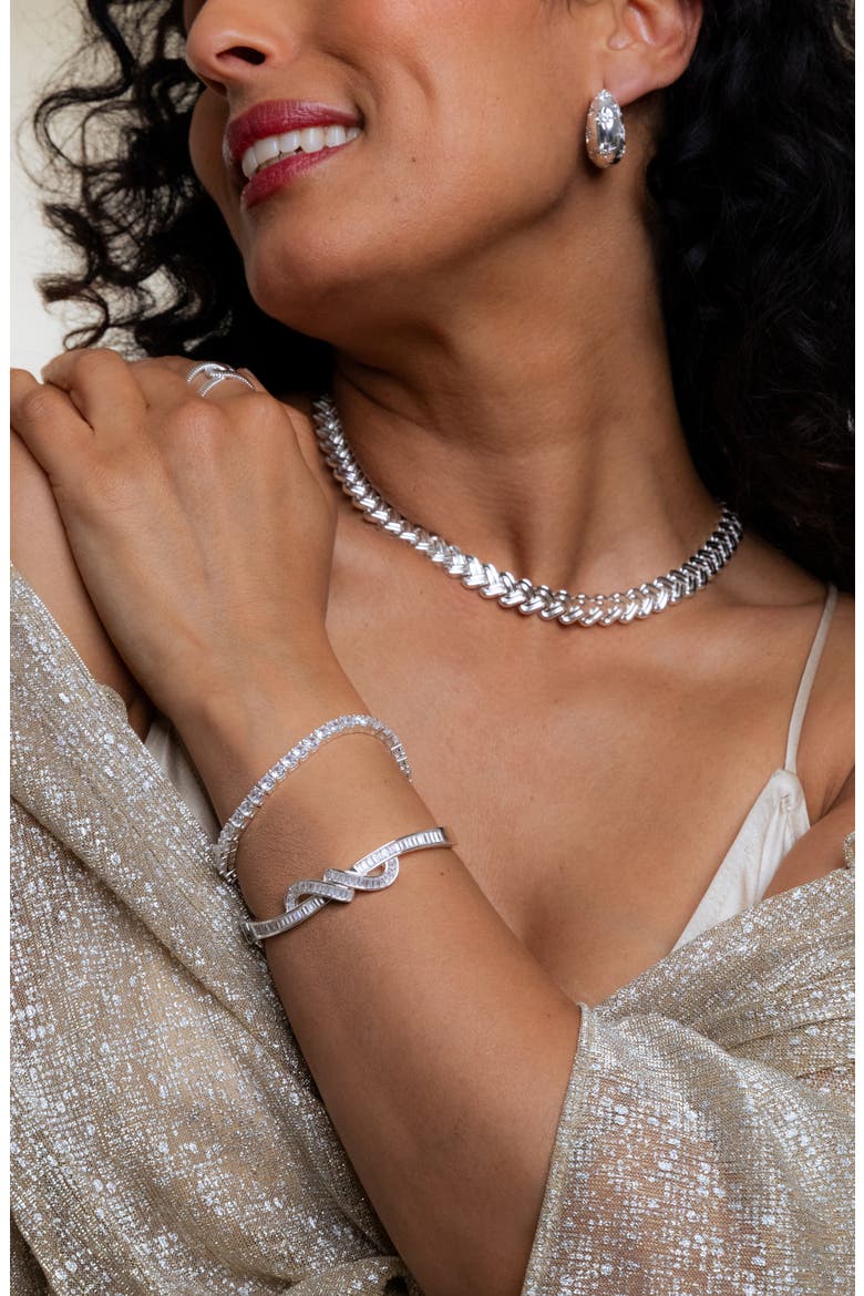 Estelle Chain Necklace, Alternate, color, SILVER