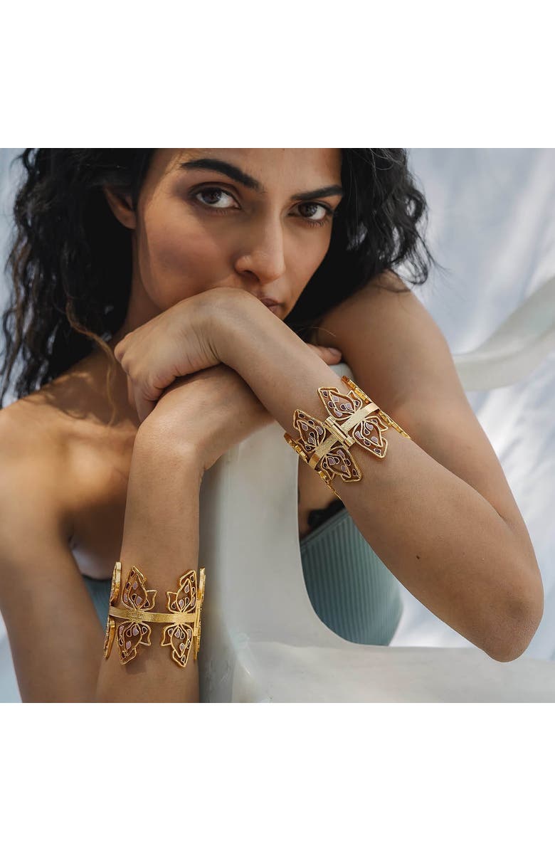 Dhwani Bansal SAMA BRACELET, Alternate, color, Gold Plated