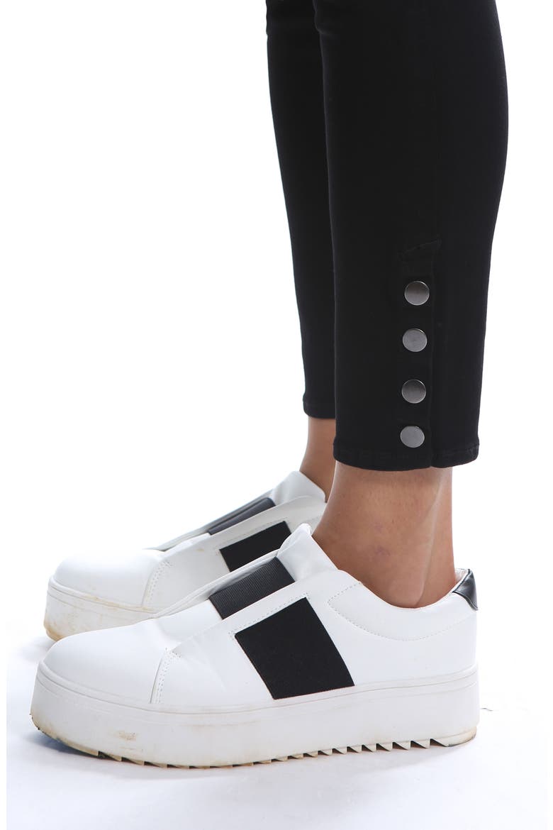 Snap Ankle Jeans, Alternate, color, BLACK 2