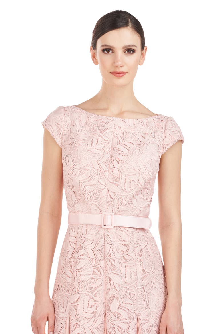 Angela Lace A-Line Midi Dress, Alternate, color, SOFT BLUSH
