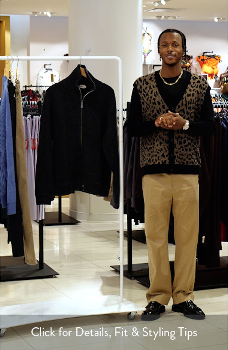 Wool Blend Zip Cardigan, sales video thumbnail