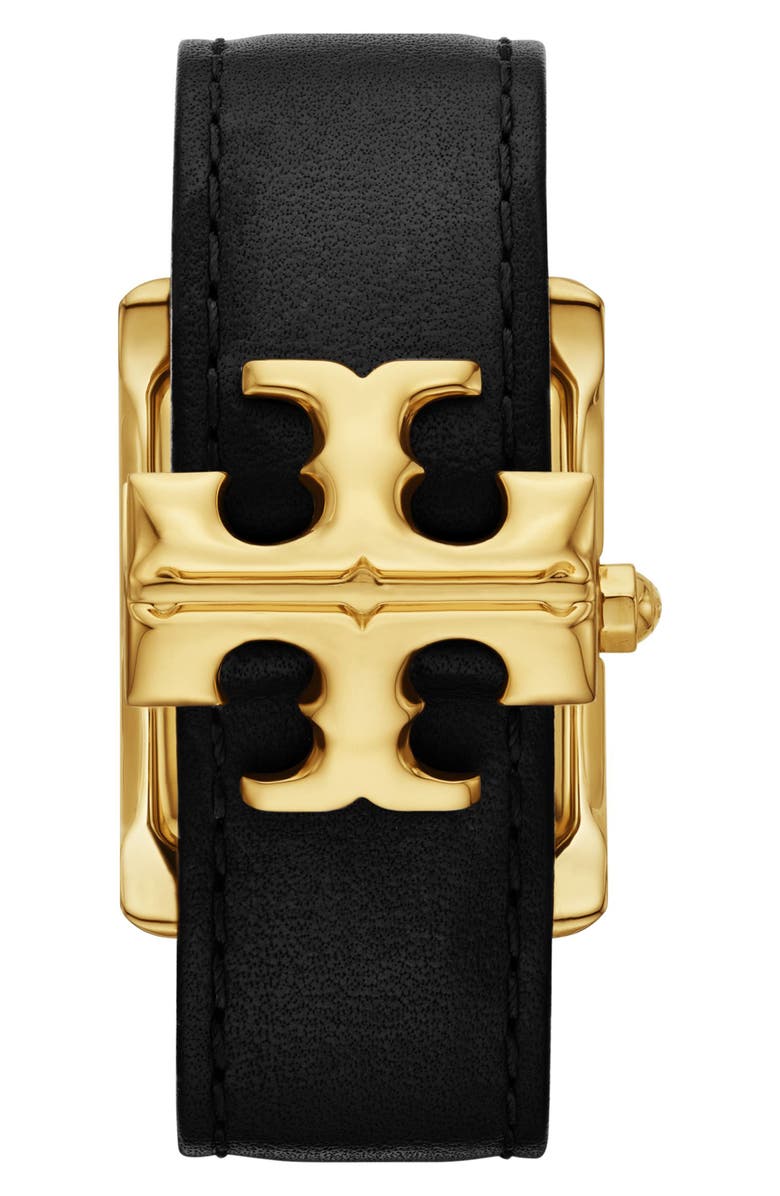 Tory Burch The Eleanor Leather Strap Watch, 25mm x 34mm, Alternate, color, 