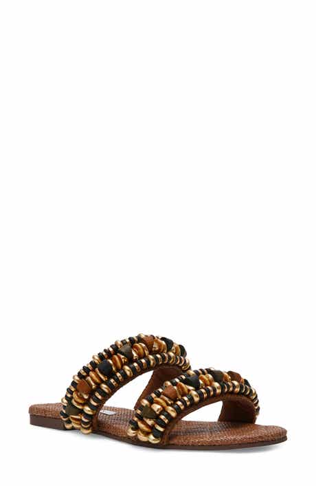 Messima Beaded Two-Strap Sandal