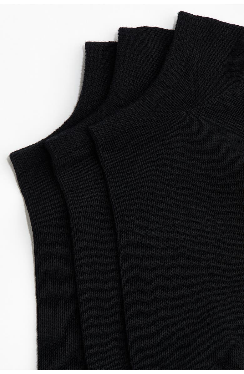 H&M 10-pack ankle socks, Alternate, color, Black