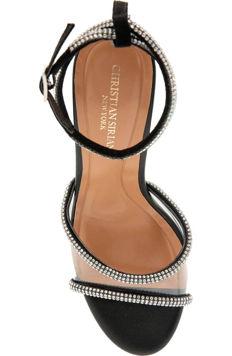 Christian Siriano Nicola Ankle Strap Platform Sandal, Alternate, color, Clear/ Black