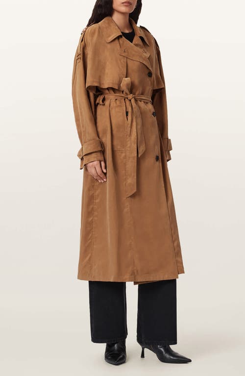 Allsaints Linnie Trench Coat In Animal Print