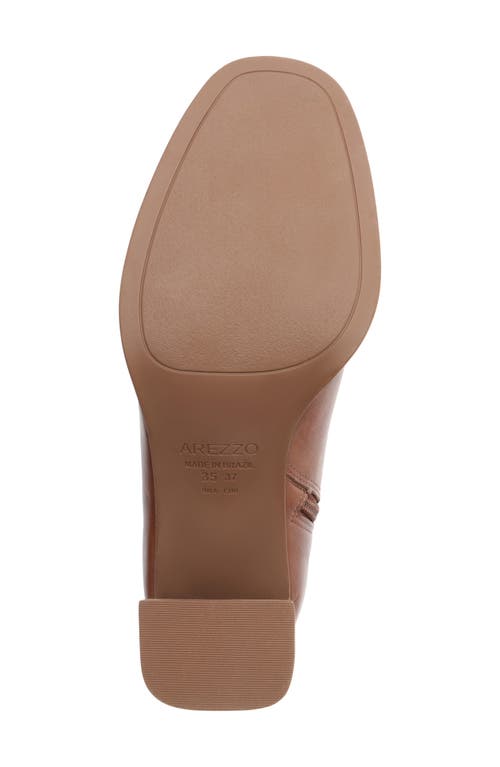 Arezzo Regina Block Heel Bootie In Brown