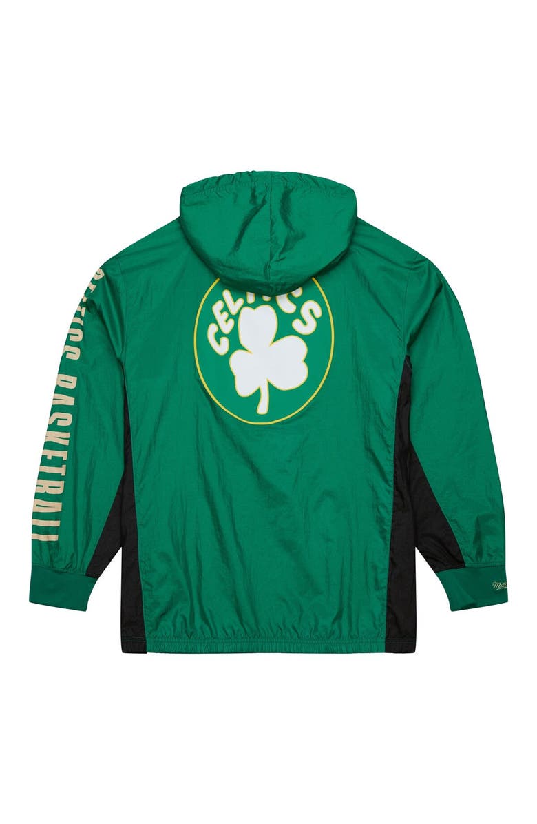 Mitchell & Ness Men's Mitchell & Ness Kelly Green Boston Celtics Big & Tall Hardwood Classics Team OG 2.0 Anorak Hoodie Quarter-Zip Windbreaker Jacket, Alternate, color, 
