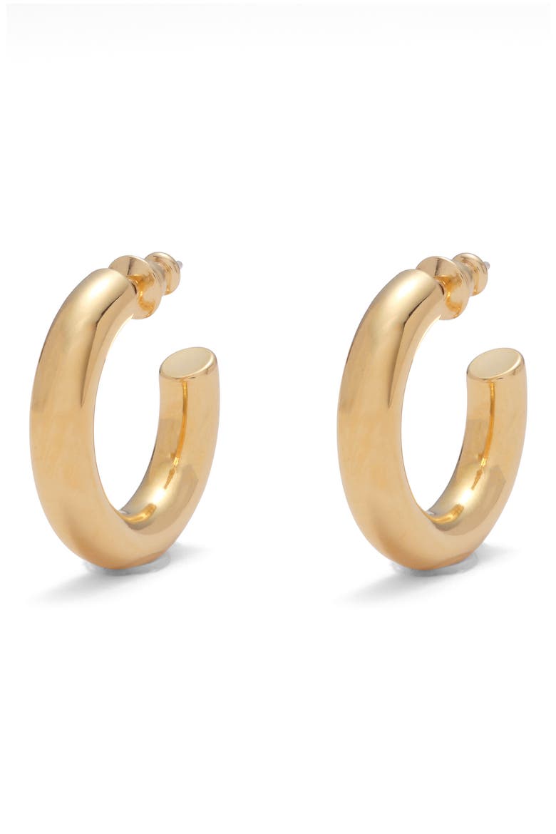 Hollow Hoop Earrings, Main, color, GOLD