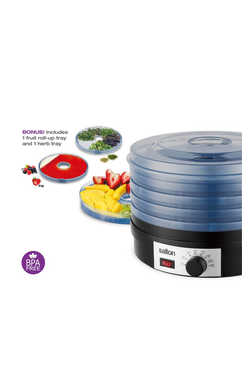 Salton Food Dehydrator - Black, Alternate, color, Black
