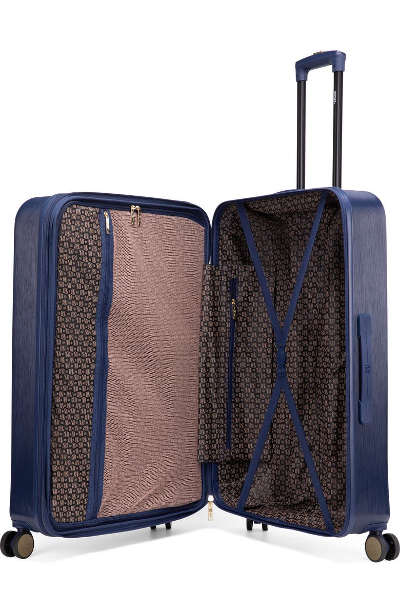 Badgley Mischka Collection Three-Piece Diamond Hardside Spinner Luggage Set, Alternate, color, Navy