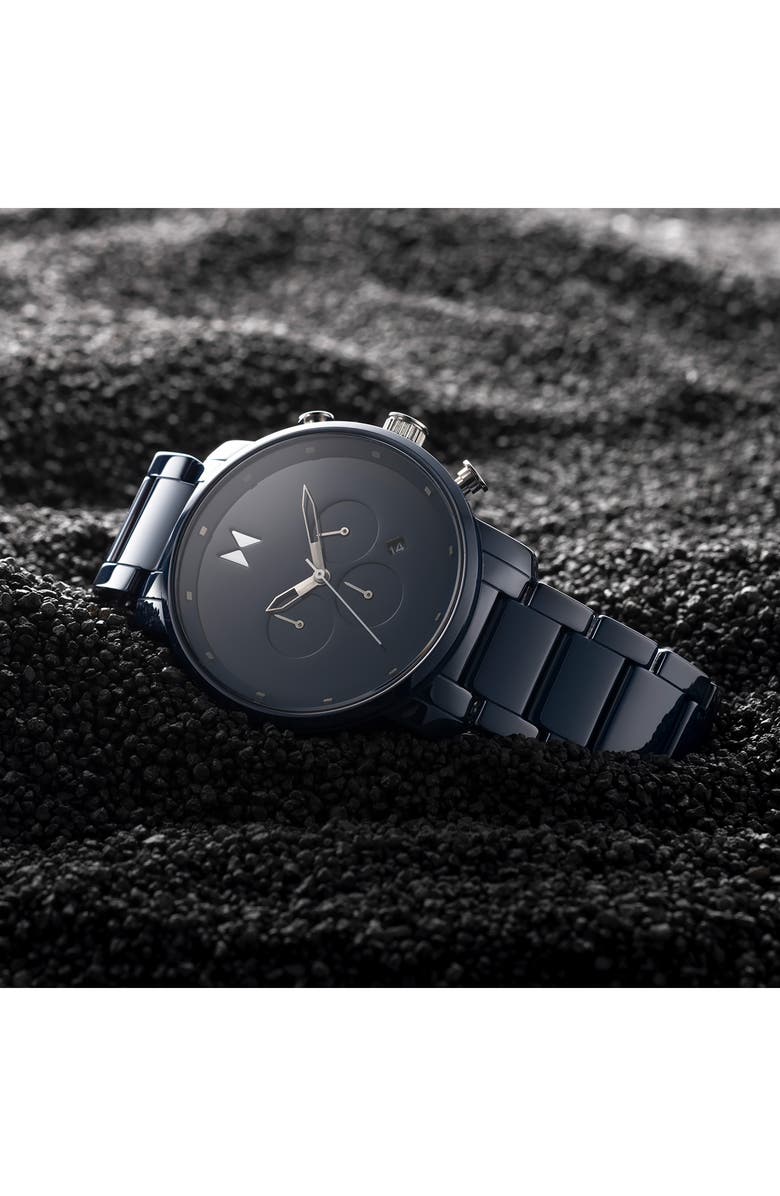 MVMT WATCHES Chronograph Ceramic Bracelet Watch, 45mm, Alternate, color, 