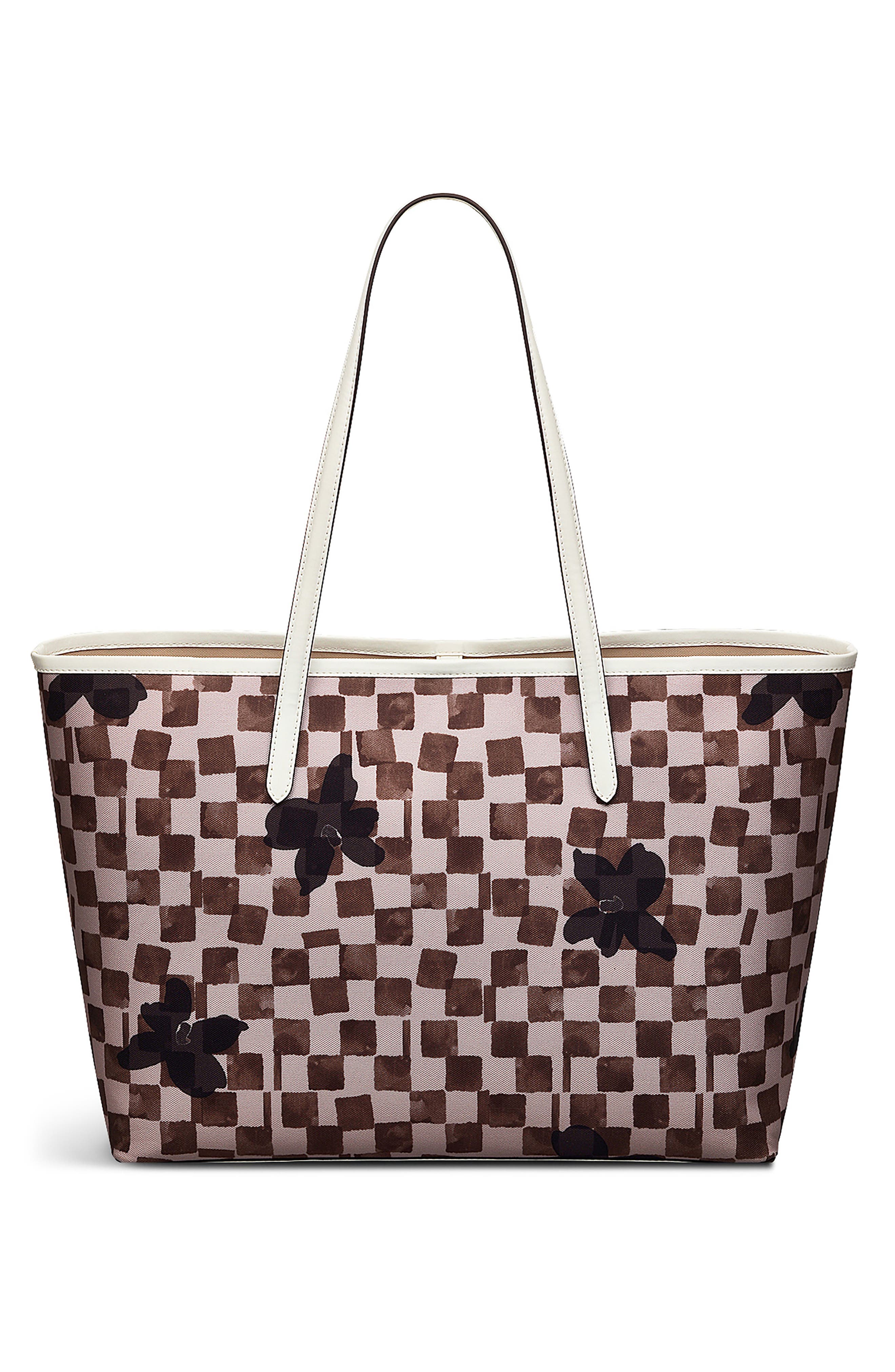 Radley Southwell Gardens Check Large Tote Bag, Alternate, color, Stone