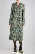 Dries Van Noten Rarrysta Floral Motif Double Breasted Coat