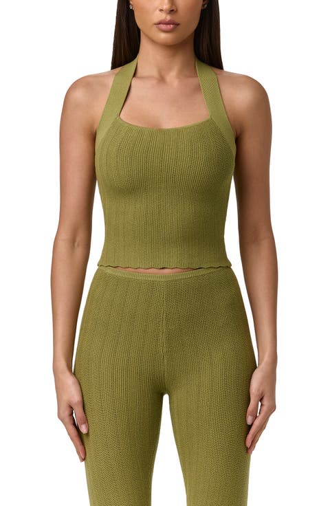 Crop Knit Halter Top
