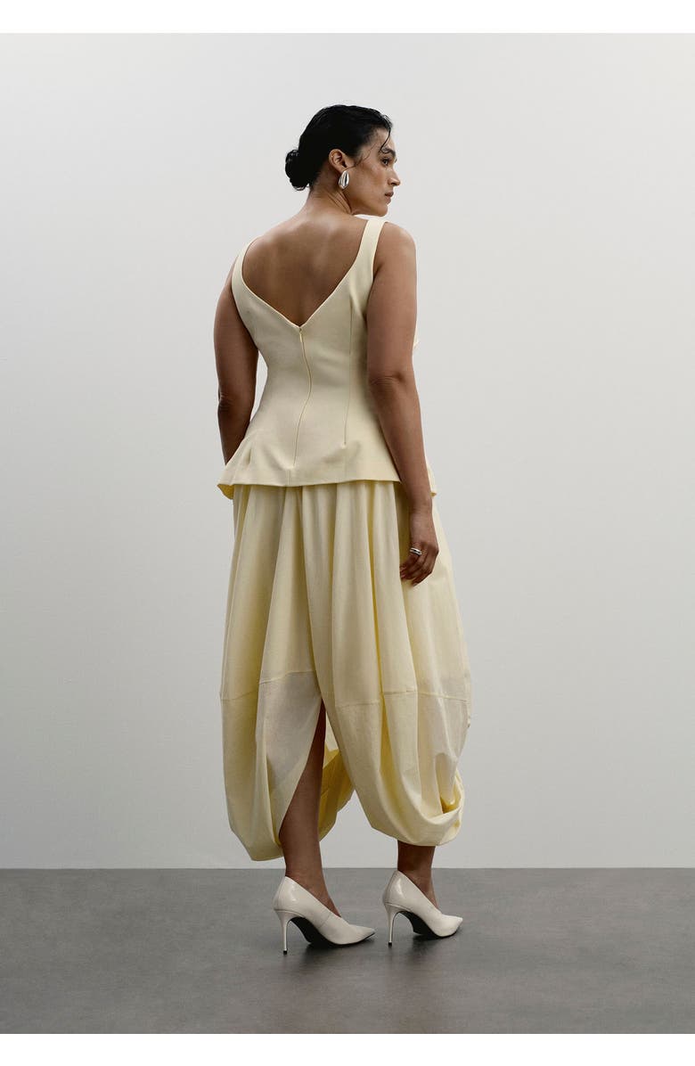 11 Honoré Draped Hem Maxi Dress, Alternate, color, Double Cream