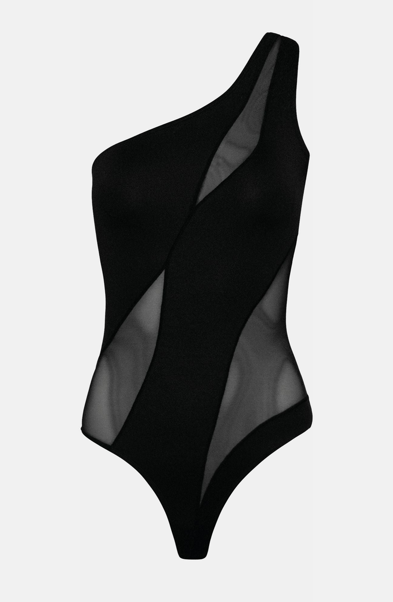 OW Collection CURVE Bodysuit, Alternate, color, Black