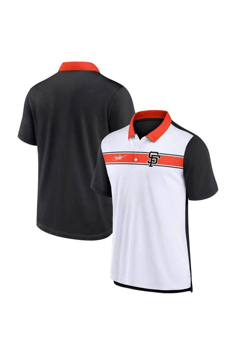 Men's Nike  White/Black San Francisco Giants Rewind Stripe Polo, Main, color, White