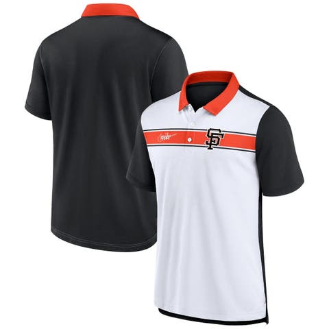 Men's Nike  White/Black San Francisco Giants Rewind Stripe Polo