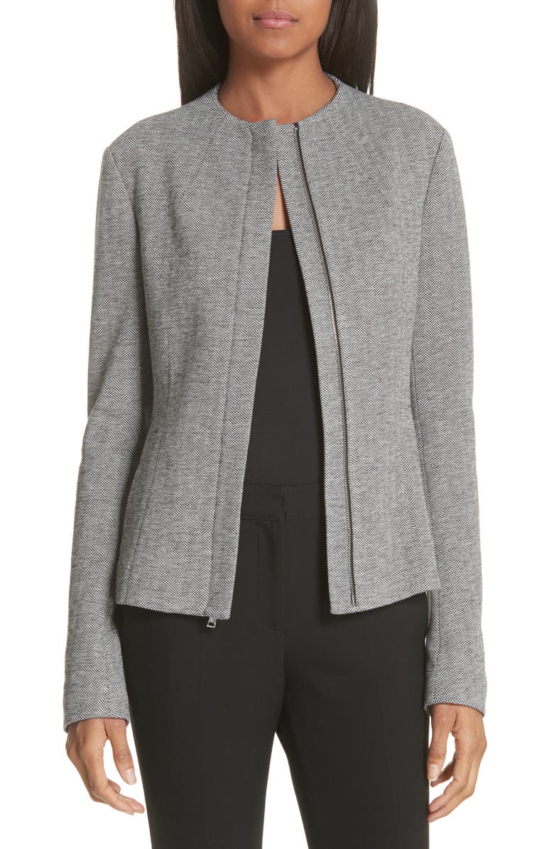 Theory Sculpted Chevron Jacket, Main, color,