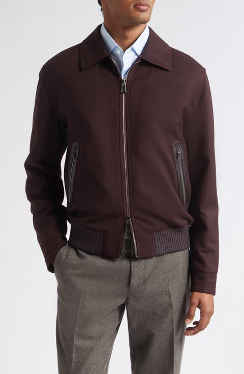 Aviator Scuba Stretch Wool Jacket