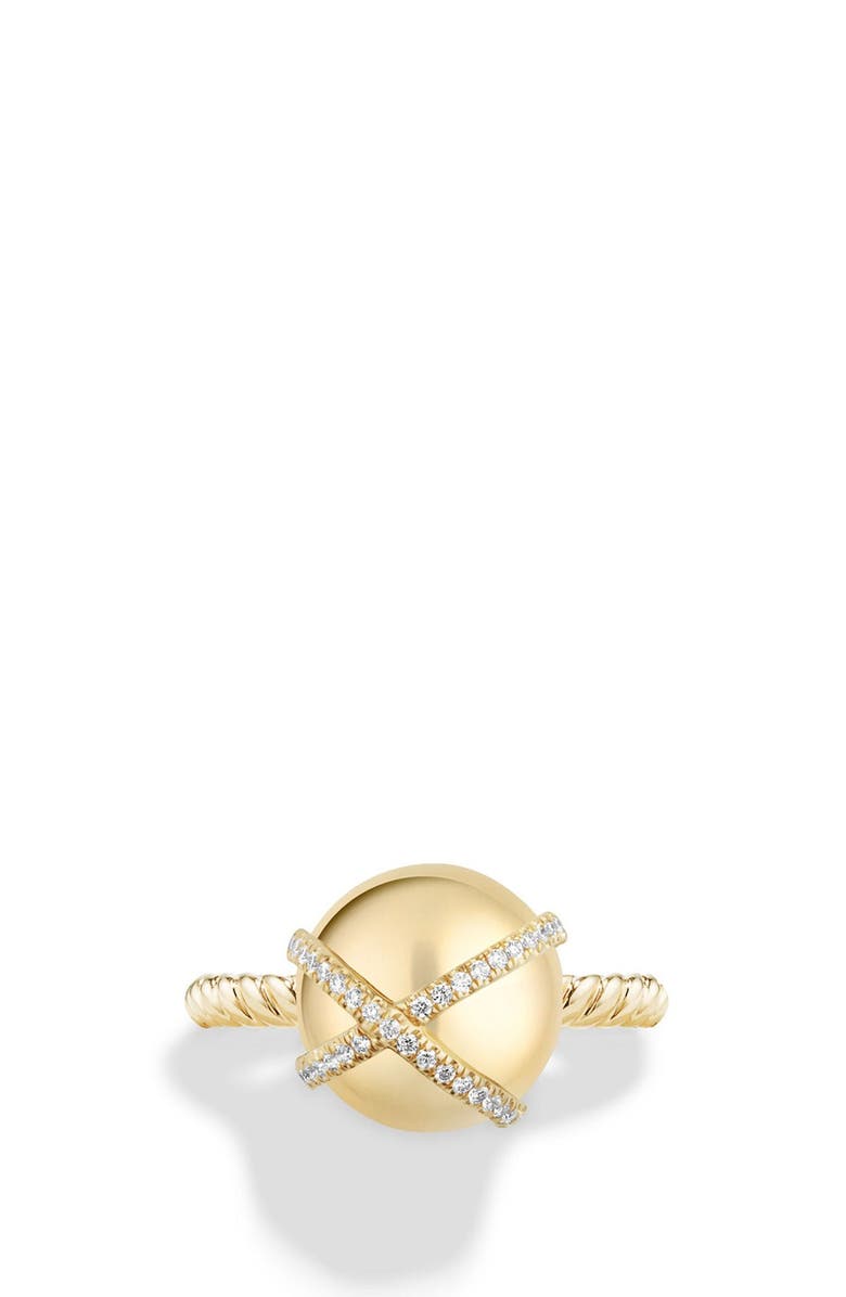David Yurman Solari Wrap Ring with Pavé Diamonds in 18k Gold, Alternate, color, 