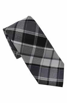 KARL LAGERFELD PARIS Large Plaid Print Tie