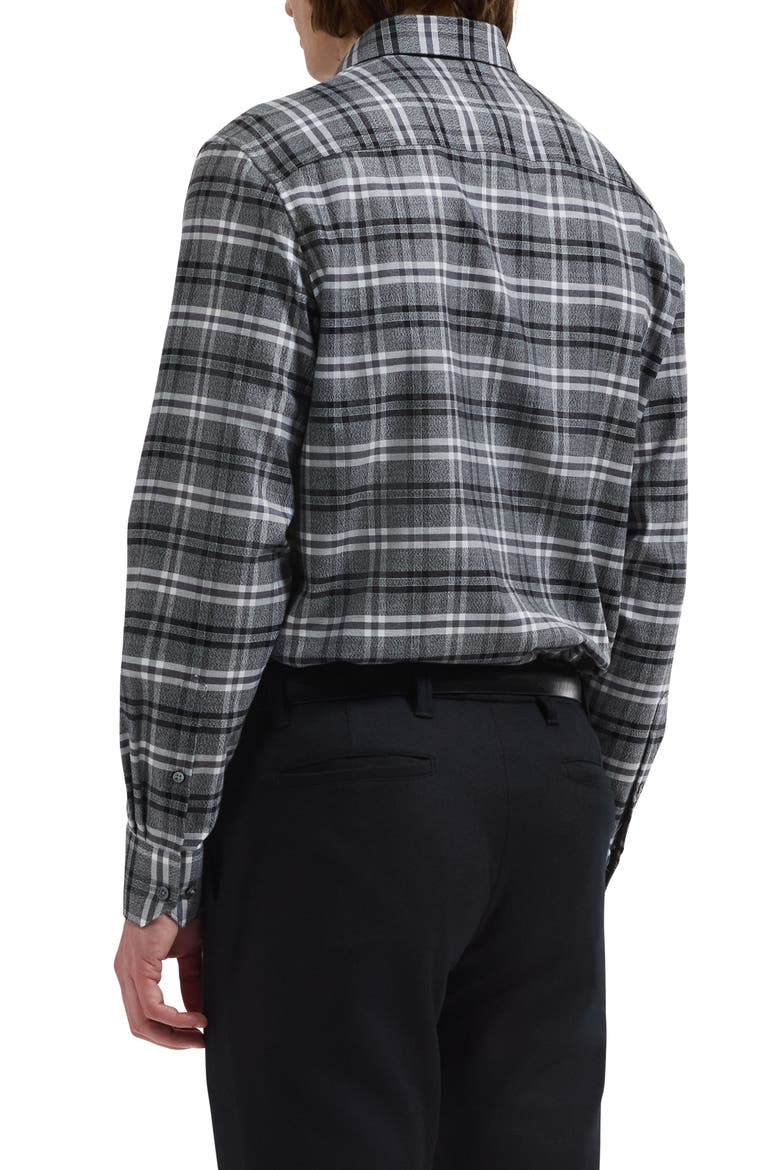 Axel Cotton Blend Button Up Shirt, Alternate, color, BLACK