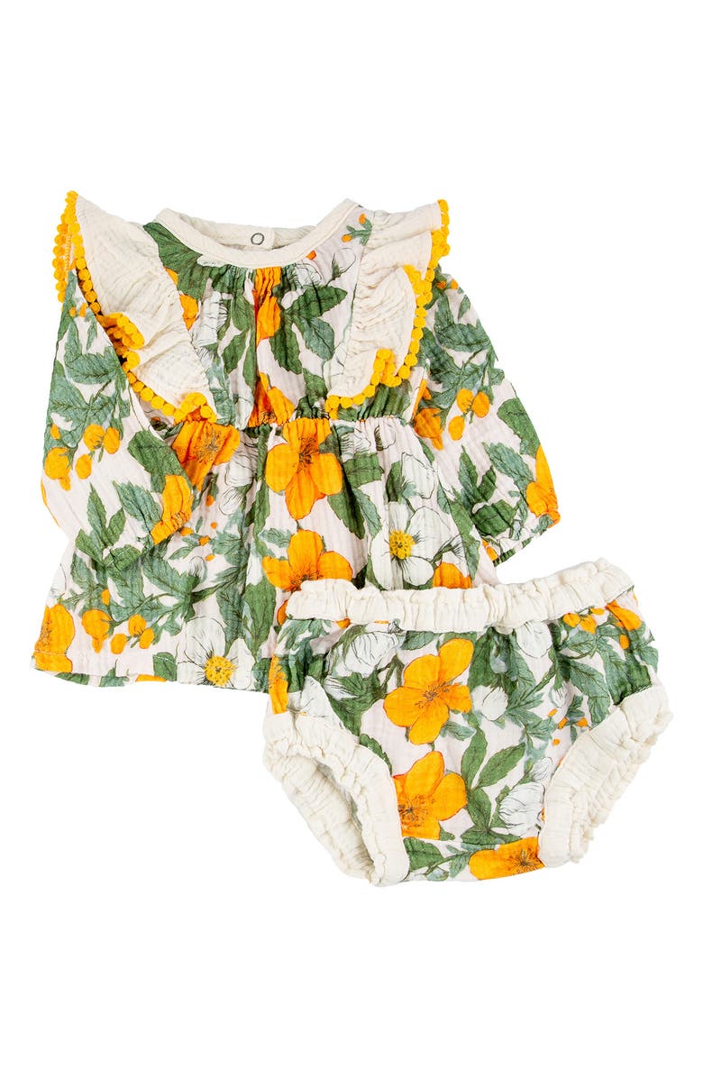 Miki Miette Mia Floral Ruffle Tank & Bloomers Set, Main, color, 