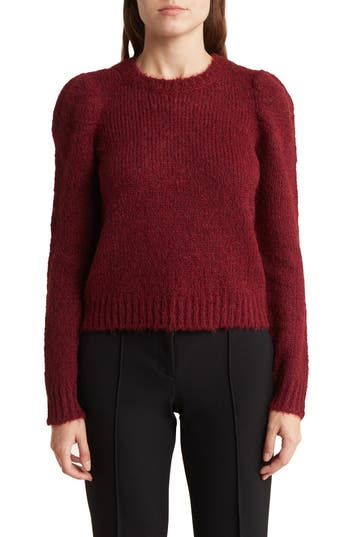 Derek Lam 10 Crosby Locken Long Sleeve Sweater In Red