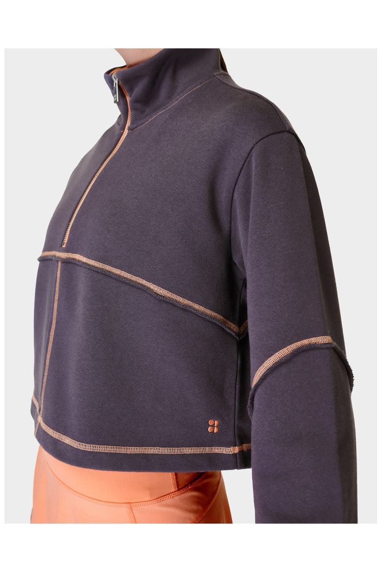Revive Half Zip Crop Sweatshirt, Alternate, color, URBAN GREY