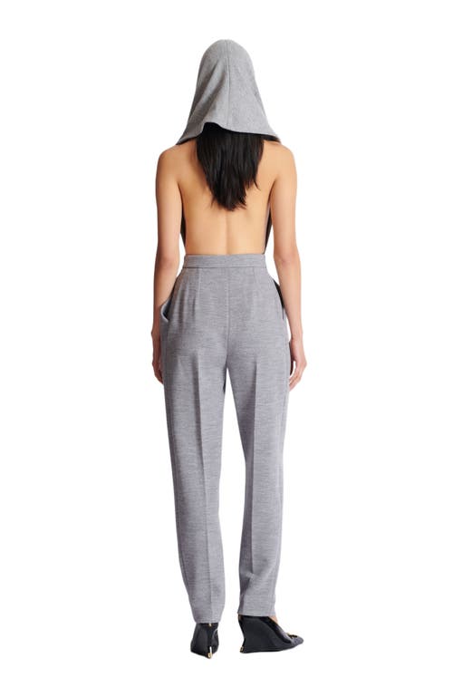 Balmain Tailored Cotton Knit Trousers In Gray