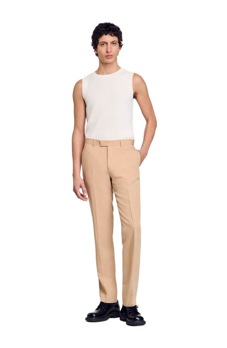 SANDRO Suit trousers, Alternate, color, Nut