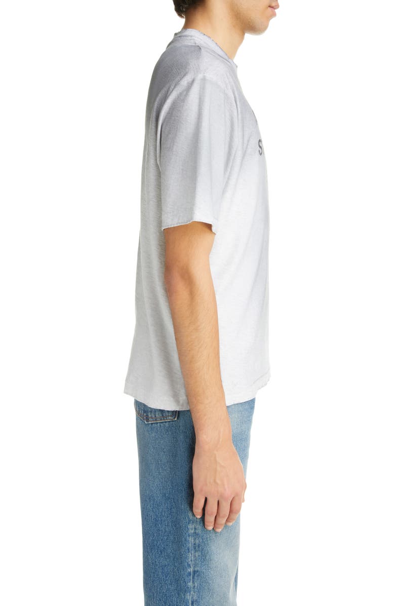 Acne Studios Address Distressed Organic Cotton Graphic T-Shirt, Alternate, color, 